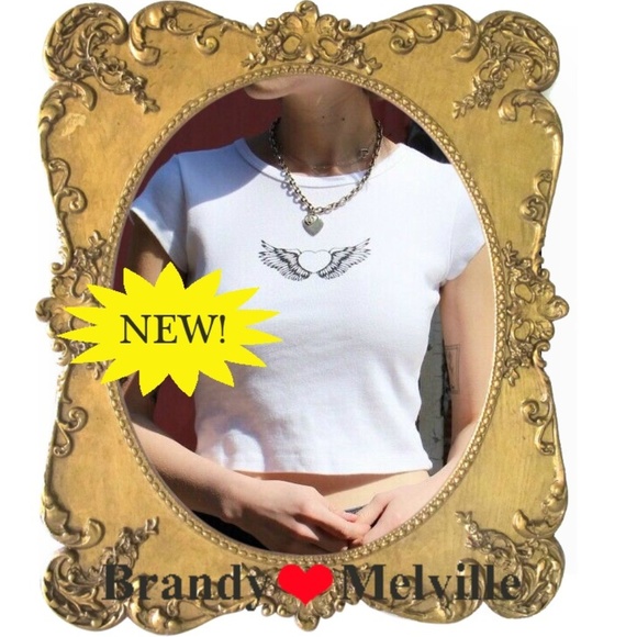 Brandy Melville Tops - NEW! Brandy Melville ASHLYN FLYING HEART TOP